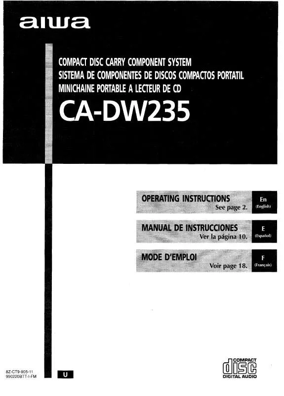 Mode d'emploi SONY CADW235