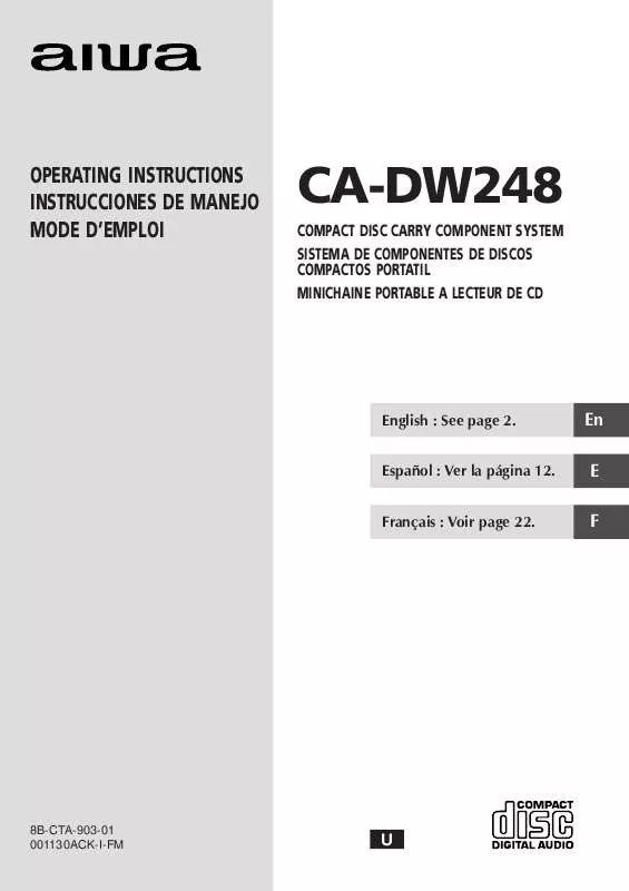 Mode d'emploi SONY CADW248