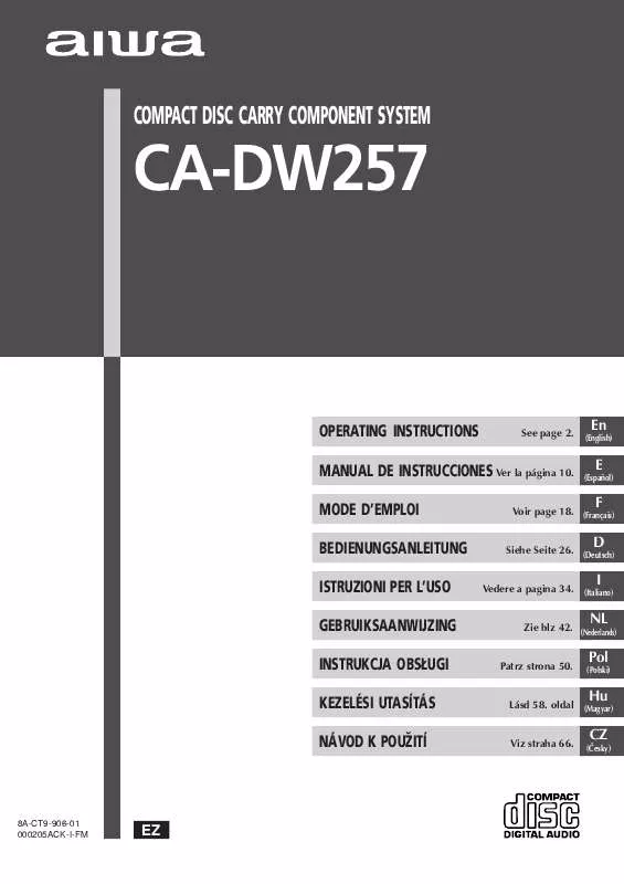 Mode d'emploi SONY CADW257