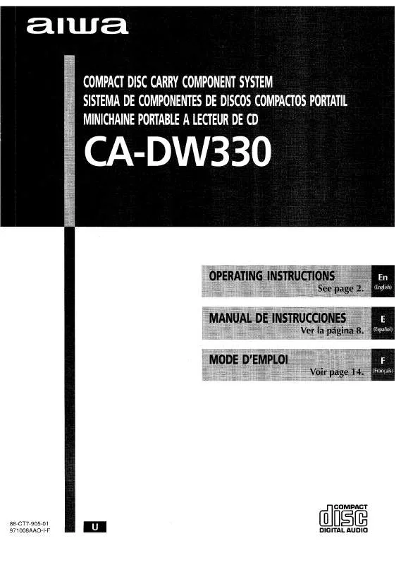 Mode d'emploi SONY CADW330