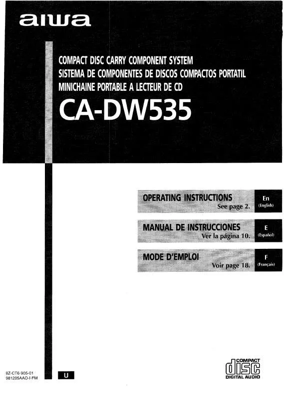 Mode d'emploi SONY CADW535