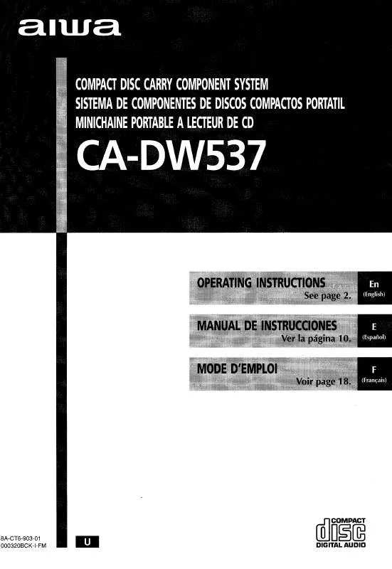 Mode d'emploi SONY CADW537