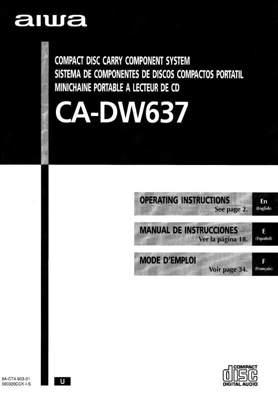 Mode d'emploi SONY CADW637