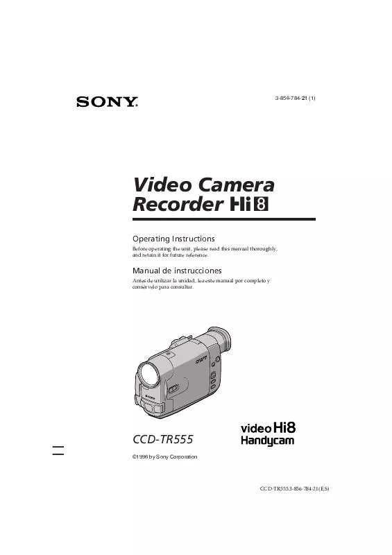 Mode d'emploi SONY CCD-TR555