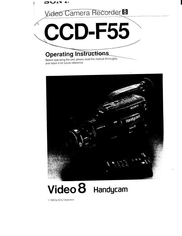 Mode d'emploi SONY CCD-F55