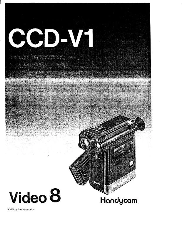 Mode d'emploi SONY CCD-V1