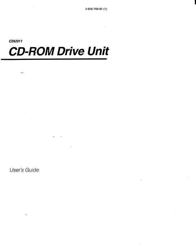 Mode d'emploi SONY CD-U311