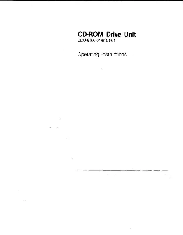 Mode d'emploi SONY CD-U610001