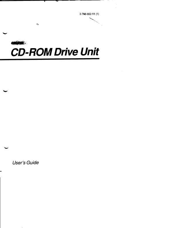 Mode d'emploi SONY CD-U76E