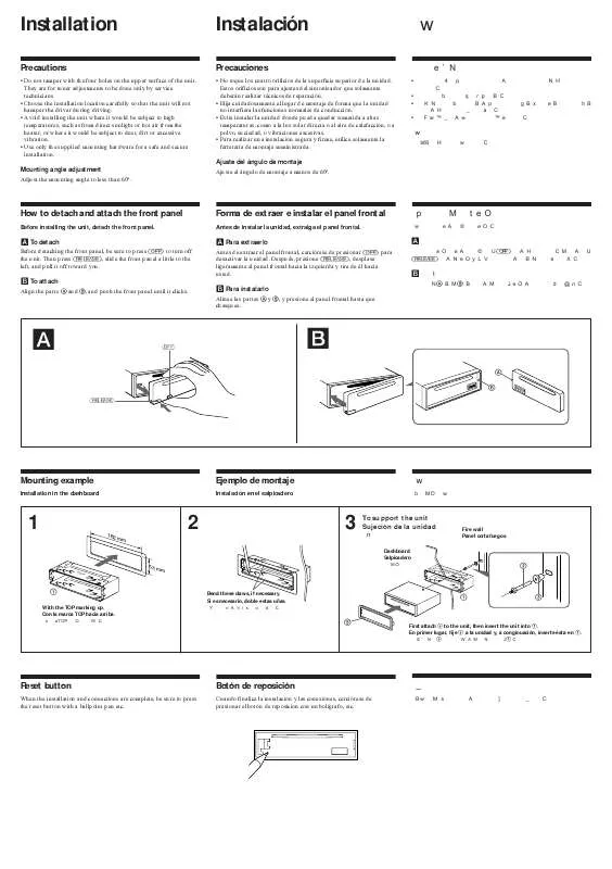 Mode d'emploi SONY CDX-4480ESP