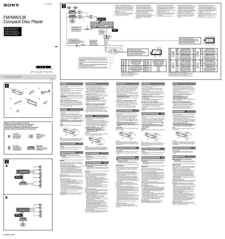 Mode d'emploi SONY CDX-GT264MP