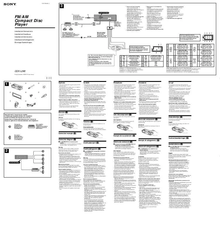 Mode d'emploi SONY CDX-L280