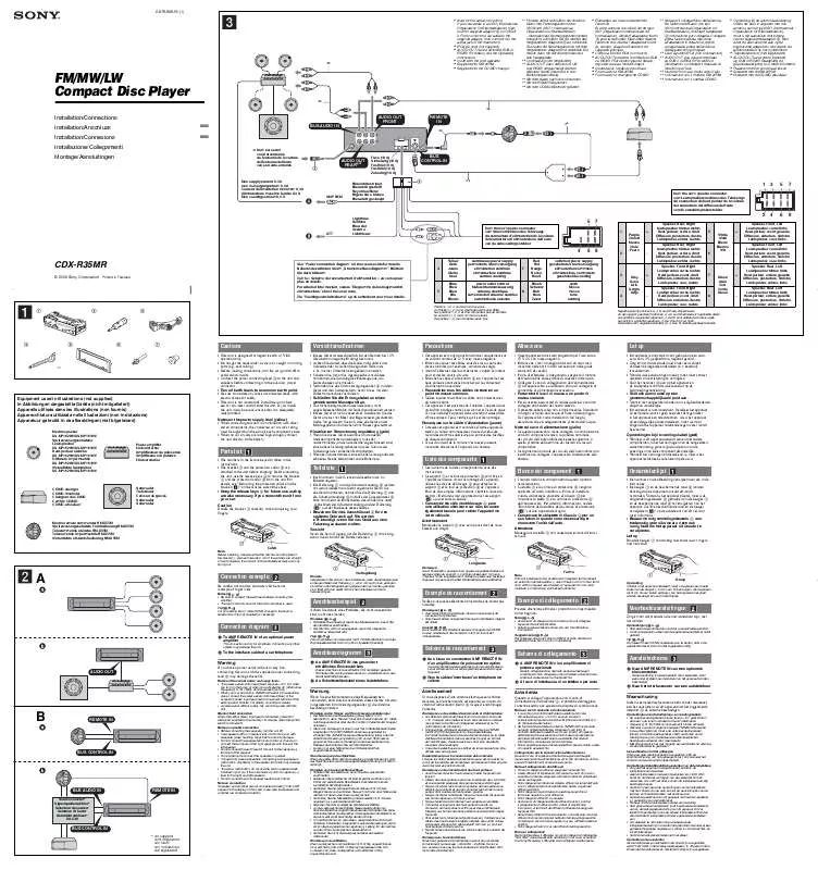 Mode d'emploi SONY CDX-R35MR