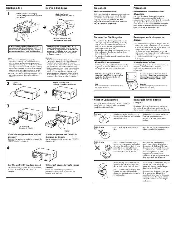 Mode d'emploi SONY CD-X415RF