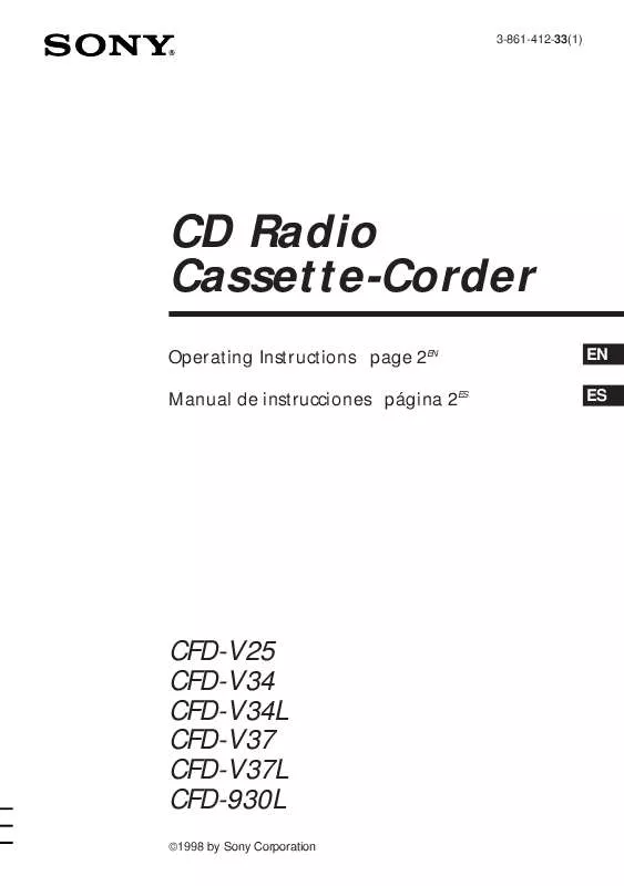 Mode d'emploi SONY CFD-930L