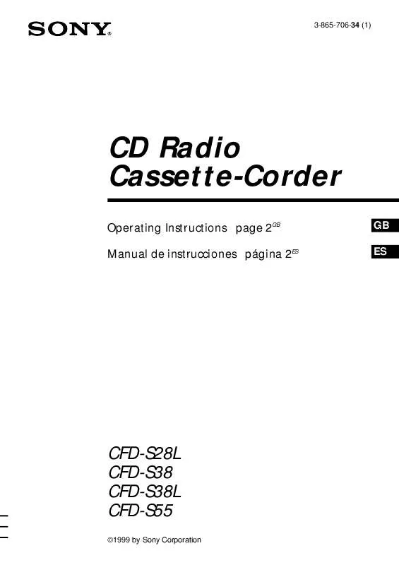 Mode d'emploi SONY CFD-S55