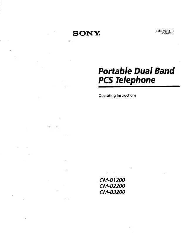 Mode d'emploi SONY CMB1200