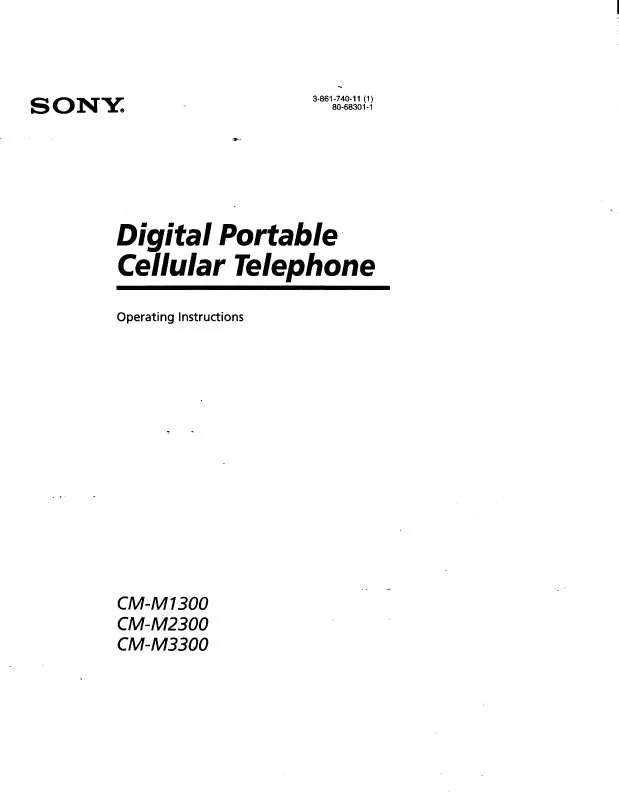 Mode d'emploi SONY CMM1300