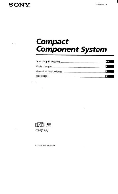 Mode d'emploi SONY CMT-M1