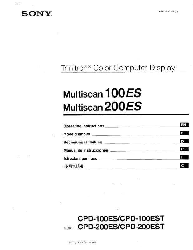 Mode d'emploi SONY CPD-100ES/L