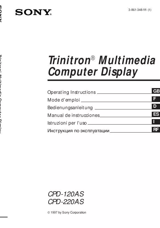 Mode d'emploi SONY CPD-120AS