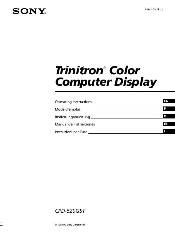 Mode d'emploi SONY CPD-520GST