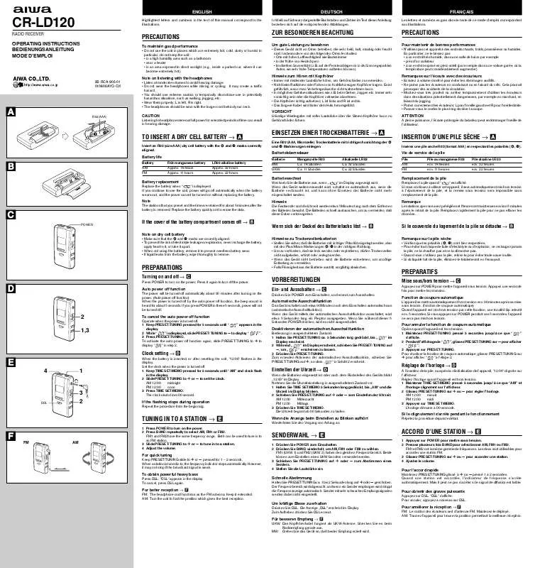 Mode d'emploi SONY CRLD120