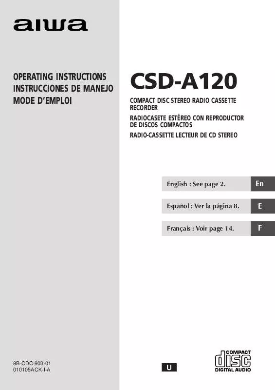 Mode d'emploi SONY CSDA120