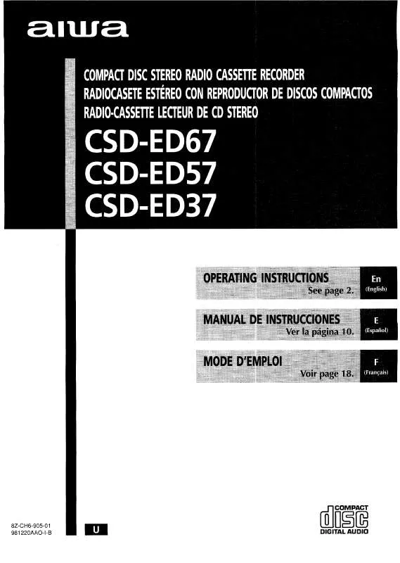 Mode d'emploi SONY CSDED37