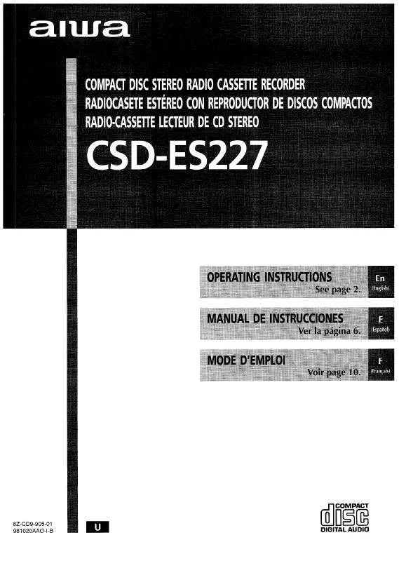 Mode d'emploi SONY CSDES227