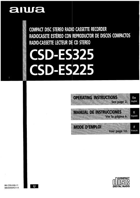 Mode d'emploi SONY CSDES325