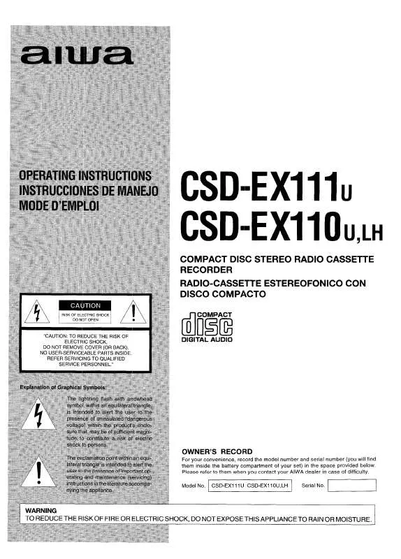 Mode d'emploi SONY CSDEX111