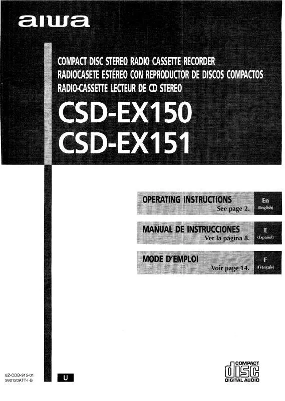 Mode d'emploi SONY CSDEX150