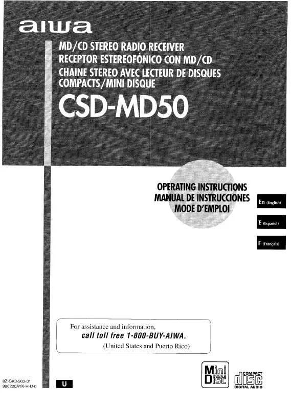 Mode d'emploi SONY CSDMD50