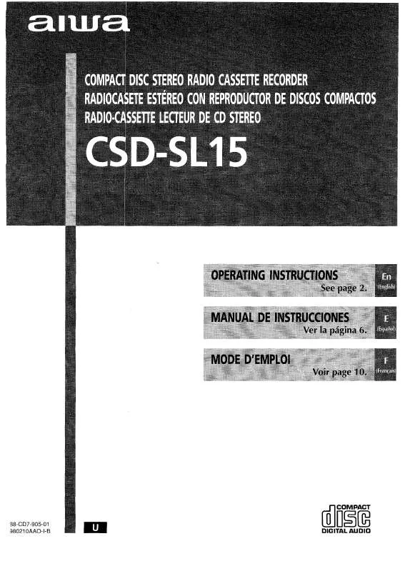 Mode d'emploi SONY CSDSL15