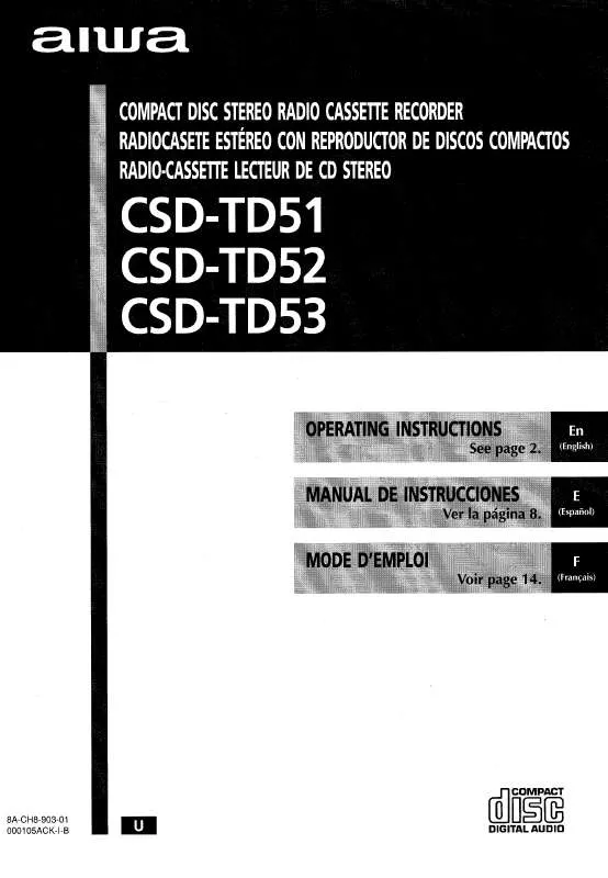 Mode d'emploi SONY CSDTD53