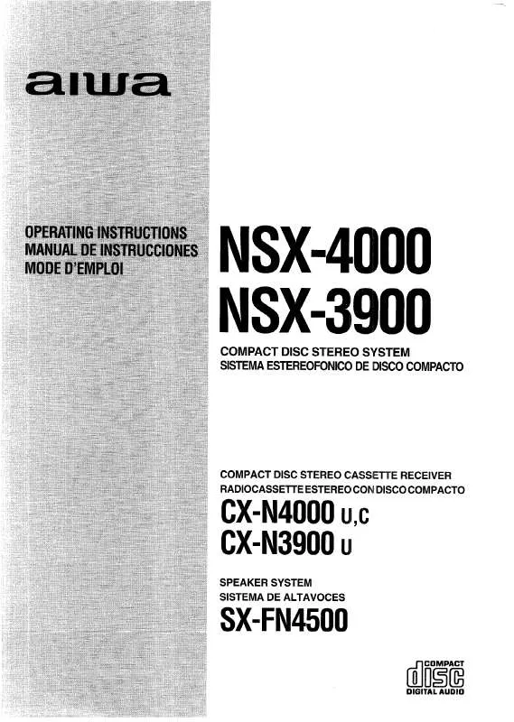 Mode d'emploi SONY CXN4000