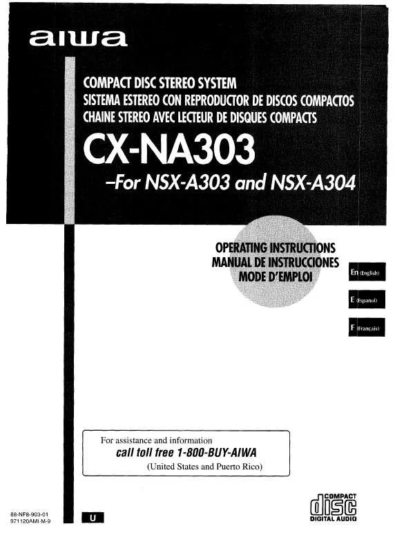 Mode d'emploi SONY CXNA303