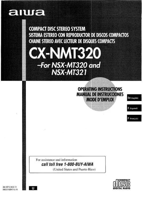 Mode d'emploi SONY CXNMT320