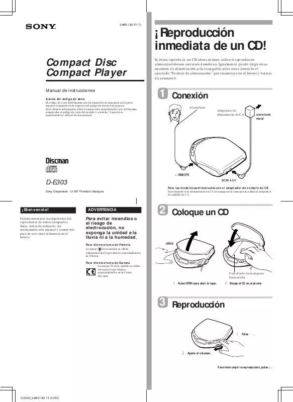 Mode d'emploi SONY D-E303