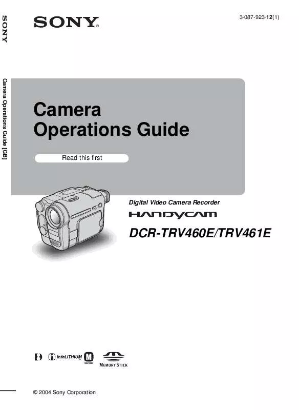 Mode d'emploi SONY DCR-TRV461E