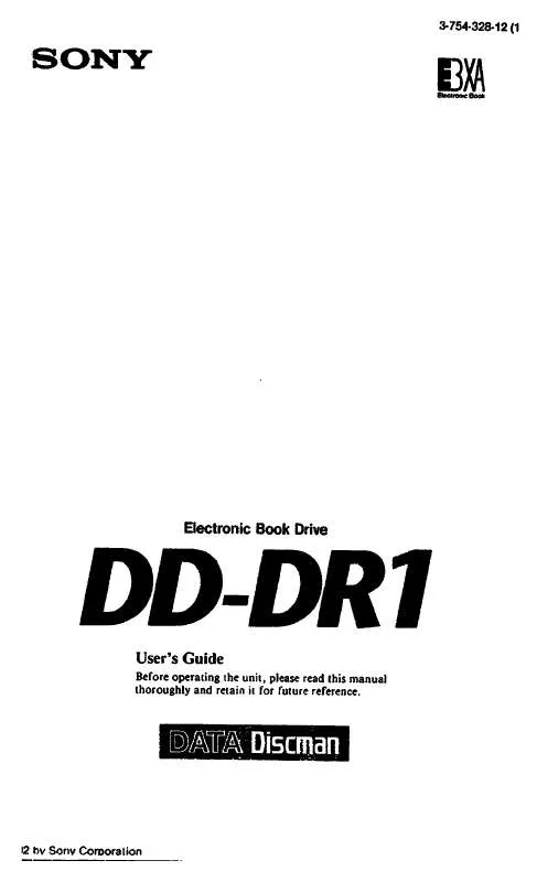 Mode d'emploi SONY DDDR1