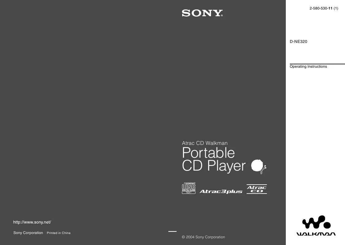 Mode d'emploi SONY DNE320