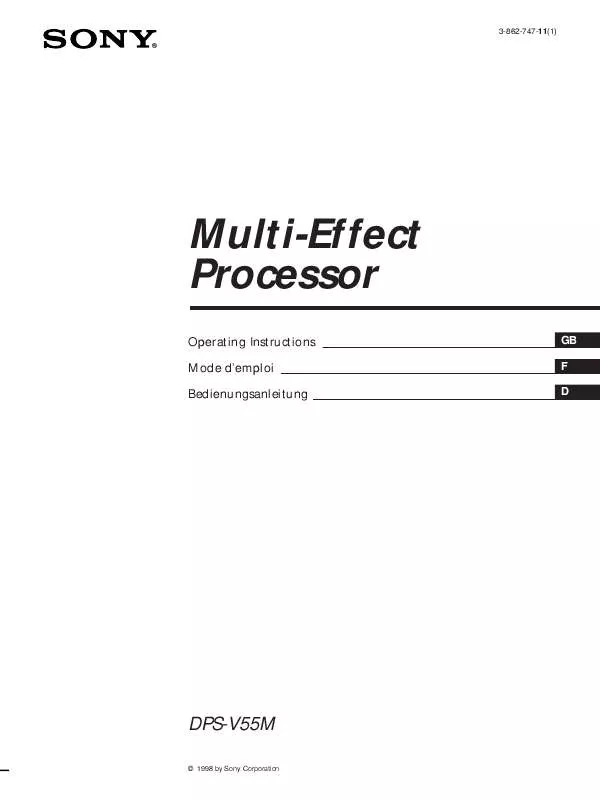 Mode d'emploi SONY DPS-V55M