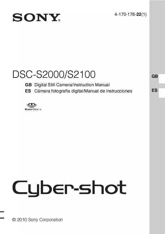 Mode d'emploi SONY CYBER-SHOT DSC-S2100/B