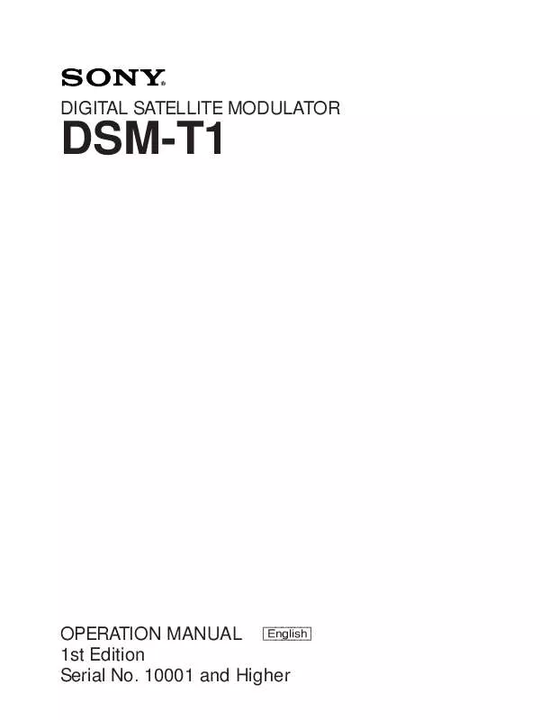 Mode d'emploi SONY DSMT1