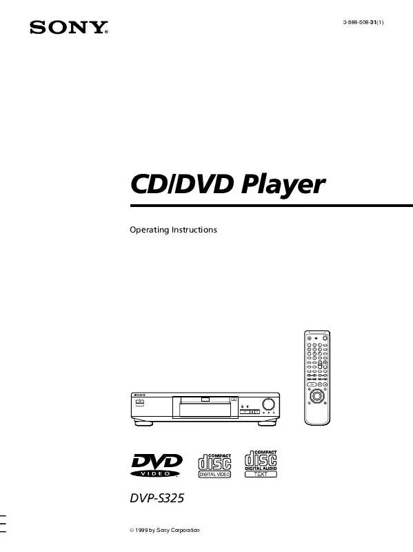 Mode d'emploi SONY DVP-S325