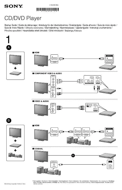 Mode d'emploi SONY DVP-SR500H/WM