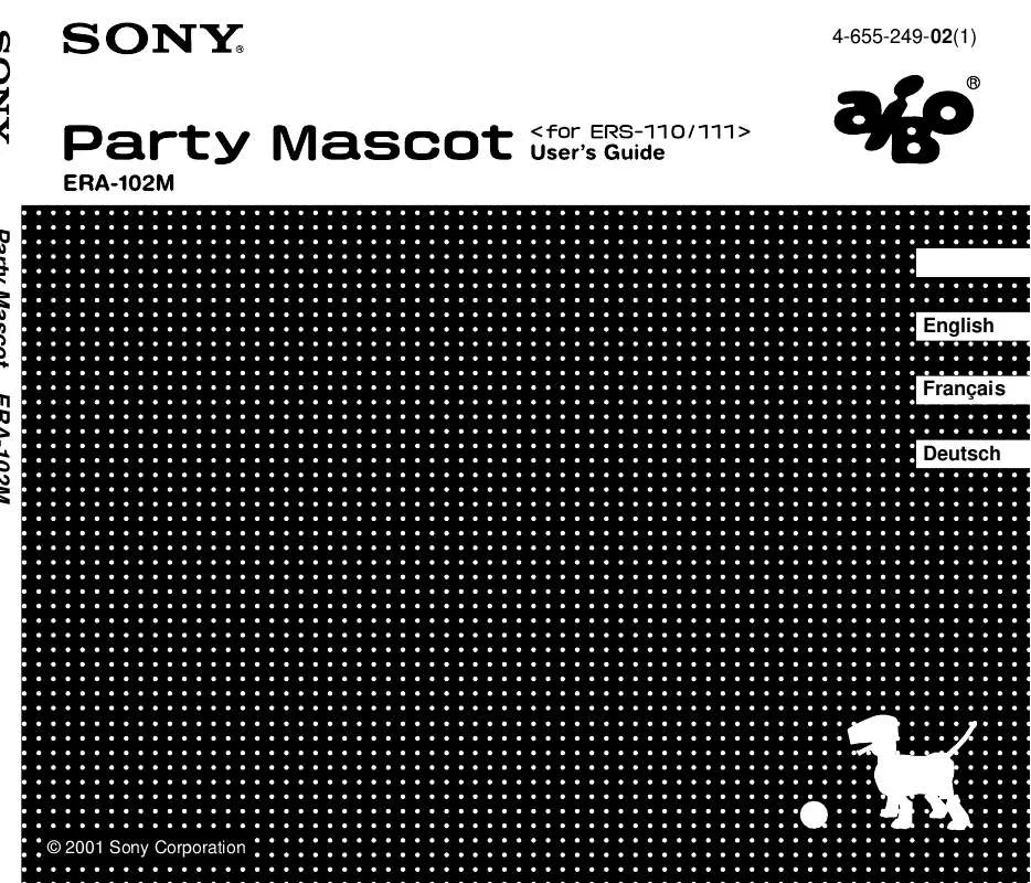 Mode d'emploi SONY ERA-102M