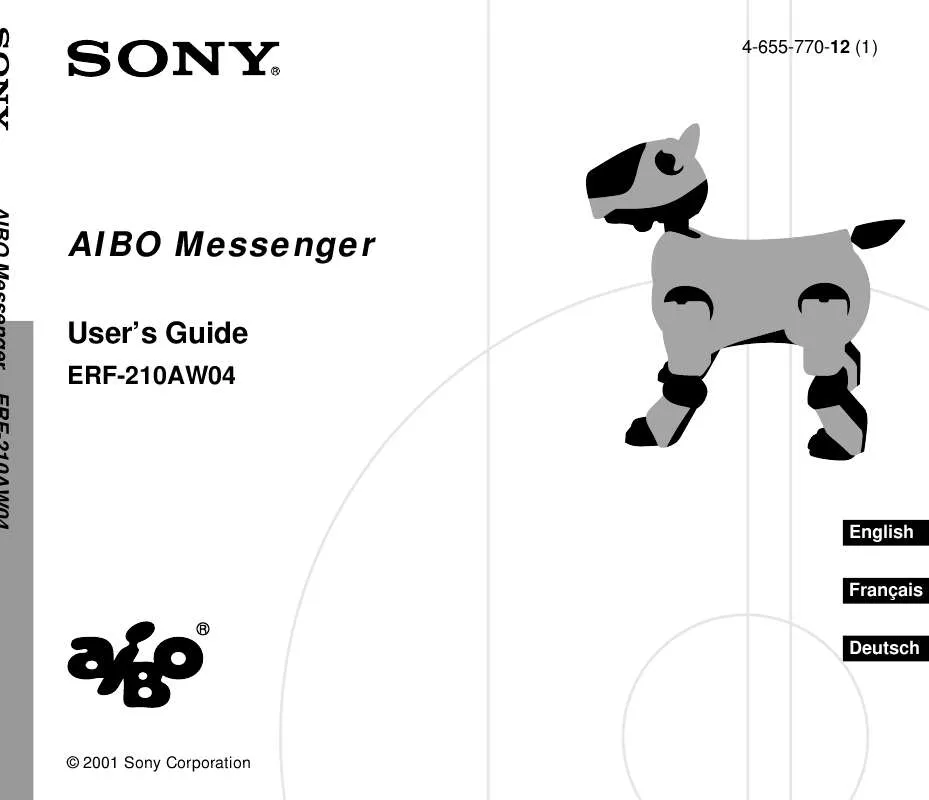 Mode d'emploi SONY ERF210AW04